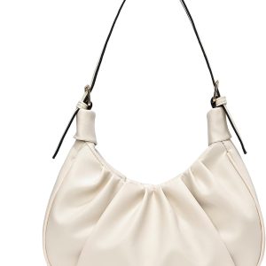 Trendy pleated cloud clutch/crossbody bag