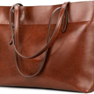 Vintage Genuine Leather Tote & Shoulder Bag
