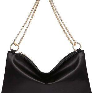 Satin evening clutch/shoulder bag