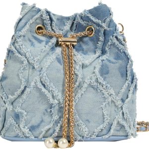 Denim bucket bag