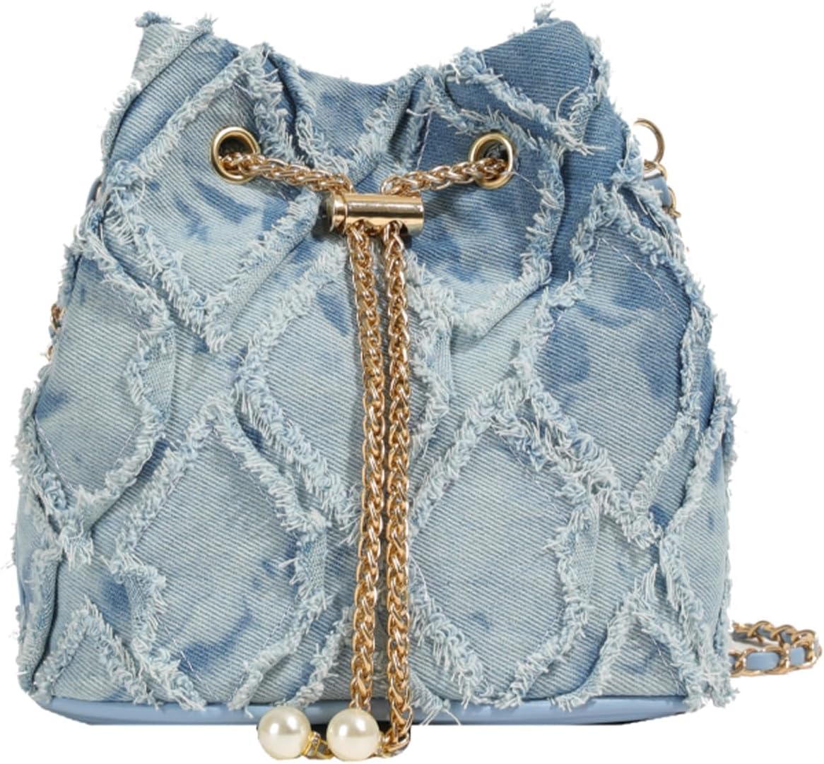 Denim bucket bag