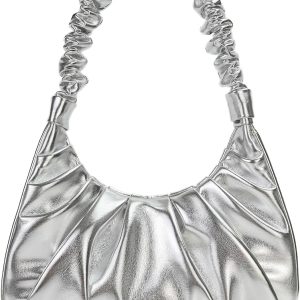Stylish pleated shoulder bag