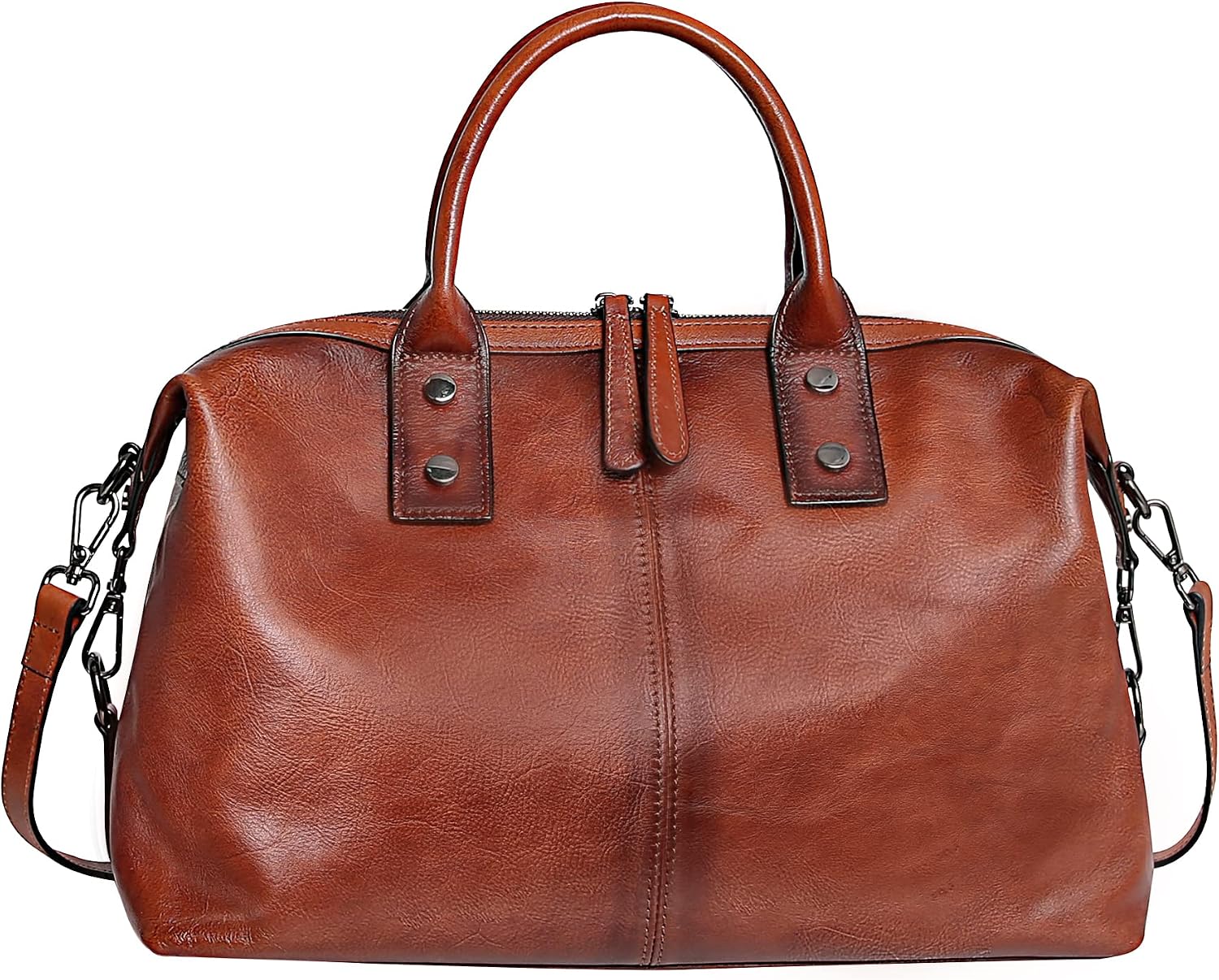 Genuine Leather Handheld Tote Bag - Image 2